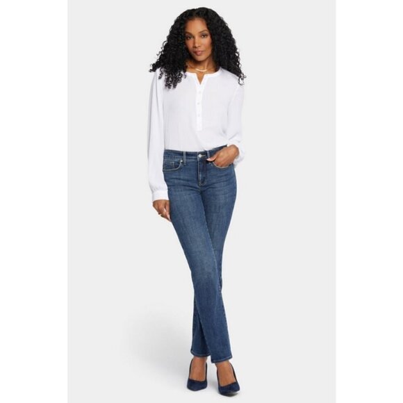 💕NYDJ💕 Marilyn Straight Leg Jeans ~ Marcel Blue 12 NWT - Picture 2 of 16